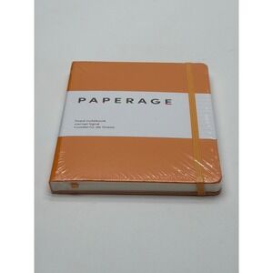 Paperage Lined Notebook Orange Hardcover Journal 5.6 x 8 inch 160 Pages 100gsm